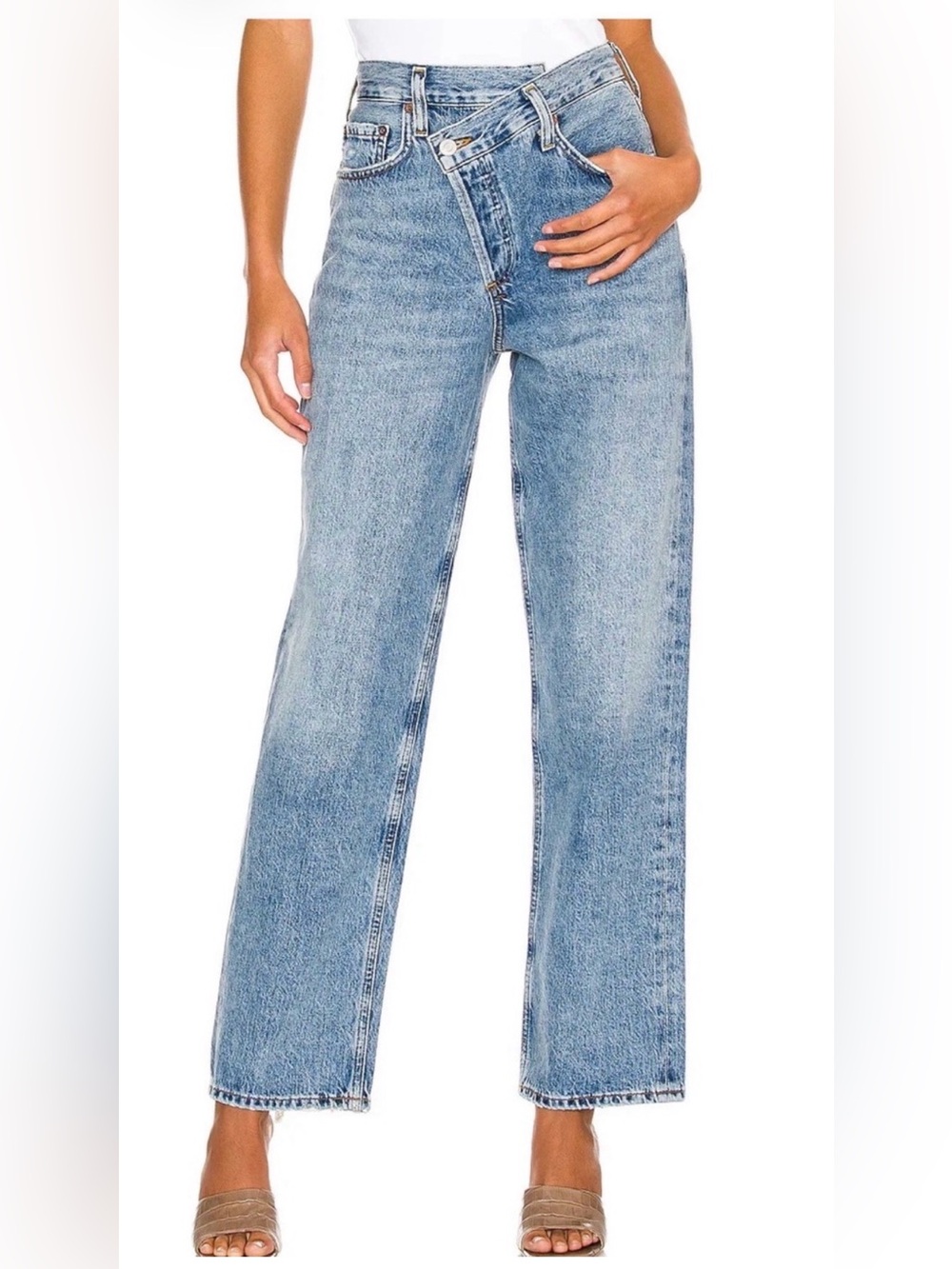 AGOLDE Criss Cross Jean in Suburbia High Rise Straight Leg Size 26